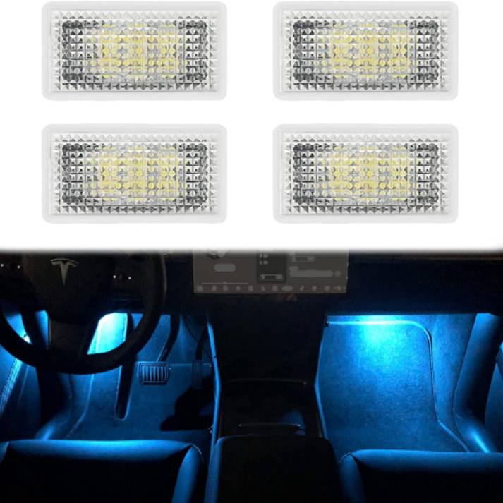 TESEVO Footwell Ambient LED Light suitable for Model 3/Y/X/S (Pack of 4) - Tesevo