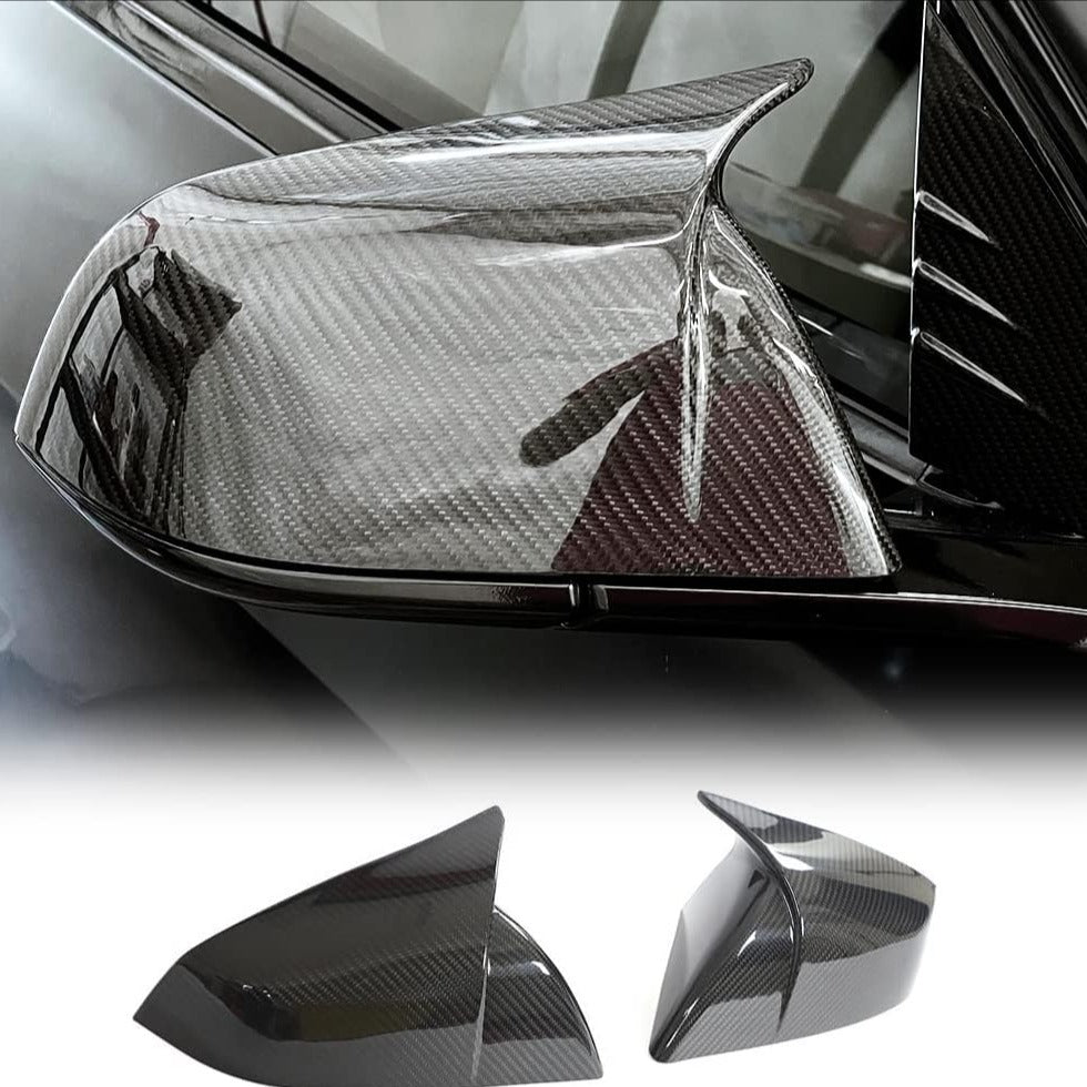 TESEVO Real Carbon Fiber Mirror Caps Bullhorn Style for Model S - Tesevo