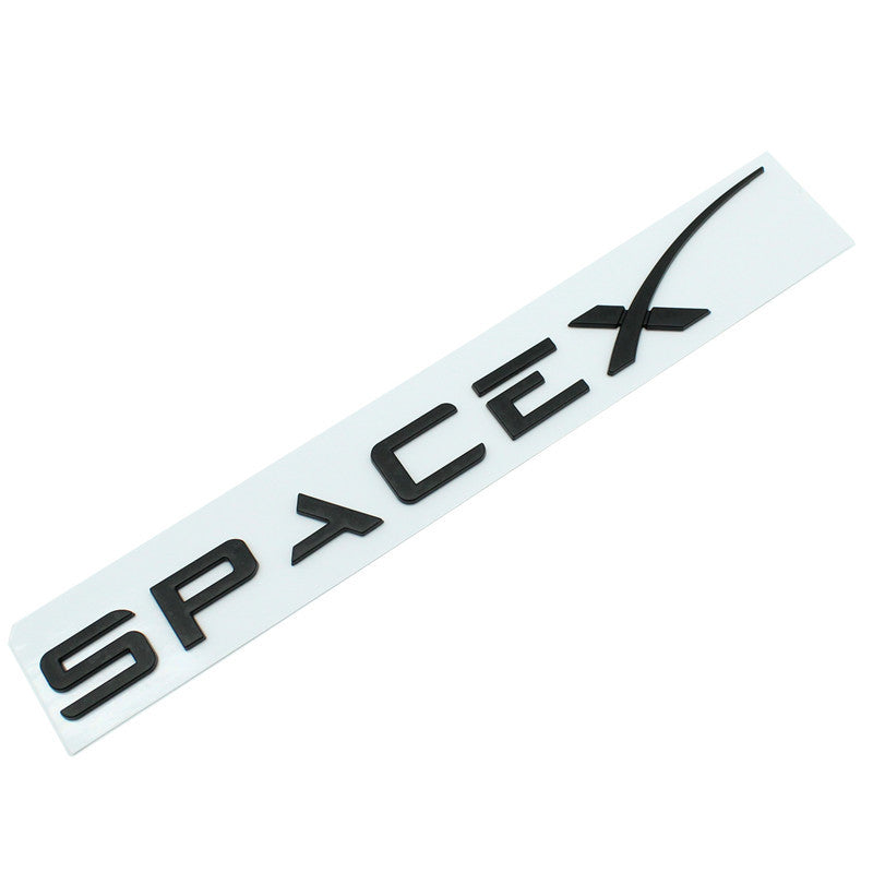 TESEVO 3D Metal Letters SpaceX Rear Trunk Sticker for Tesla Model 3/Y/S/X - Tesevo