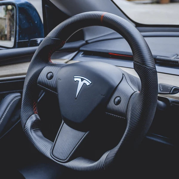 Tesevo Sport Carbon Fiber Steering Wheel for Tesla Model 3/Y ¡¾Style 25¡¿ - Tesevo