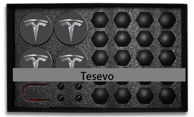 TESEVO Center Wheel Center Cap Kit with Puller for Model 3/Y/S/X - Tesevo