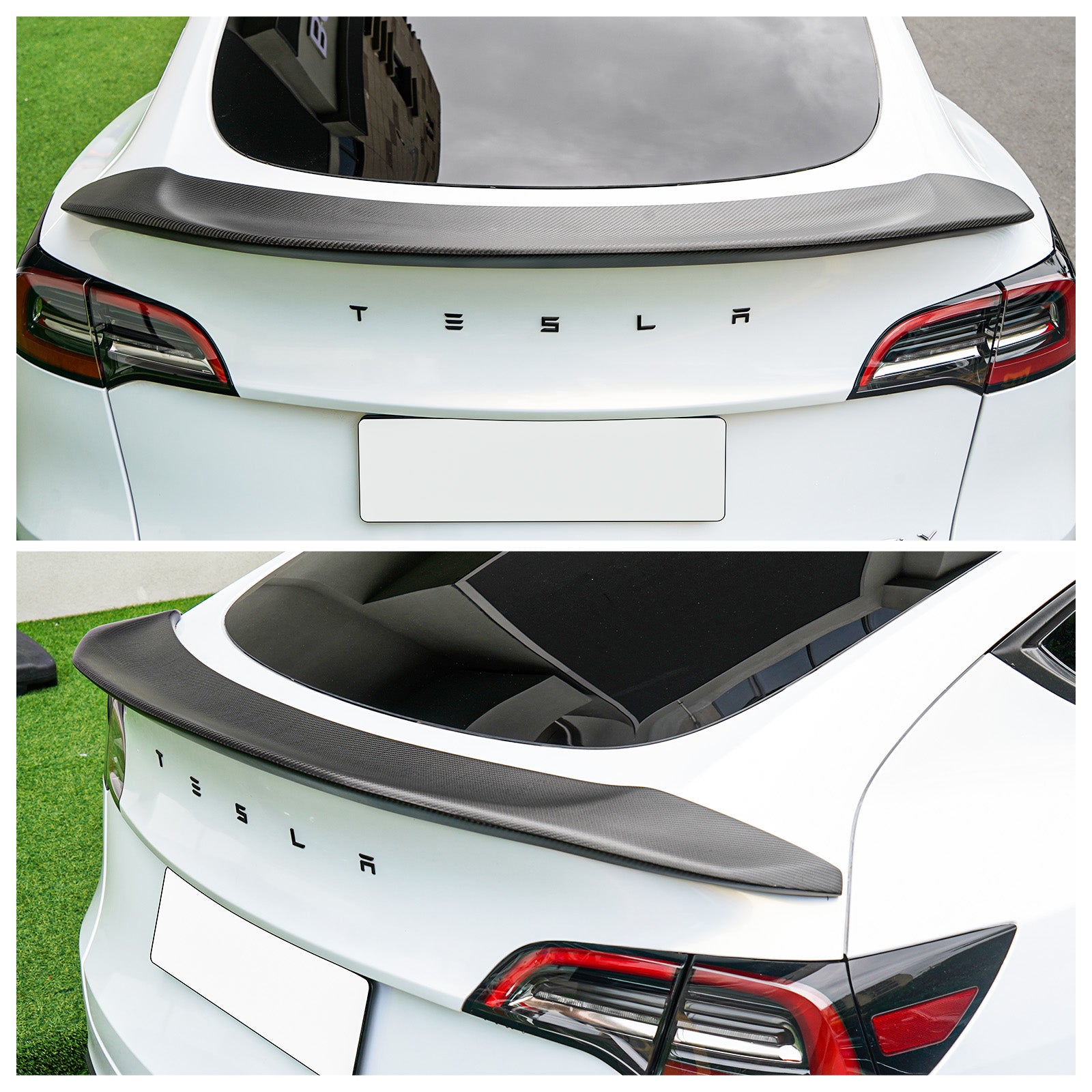 TESEVO V-Style Spoiler Real Carbon Fiber for Tesla Model 3/Y-TESEVO