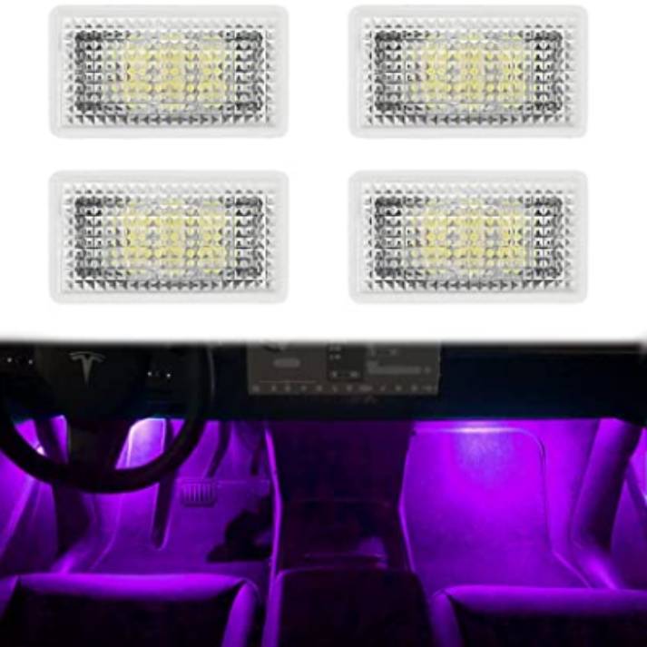 TESEVO Footwell Ambient LED Light suitable for Model 3/Y/X/S (Pack of 4) - Tesevo