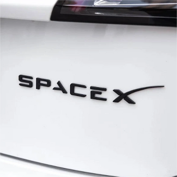 TESEVO 3D Metal Letters SpaceX Rear Trunk Sticker for Tesla Model 3/Y/S/X - Tesevo