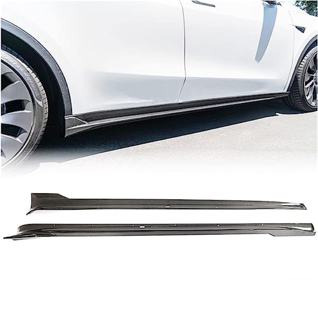 TESEVO Real Carbon Fiber Side Skirts for Model S 2022-2024 - Tesevo