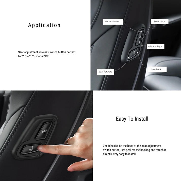 TESEVO Wireless Seat Adjust Buttons for Model 3/Y-TESEVO