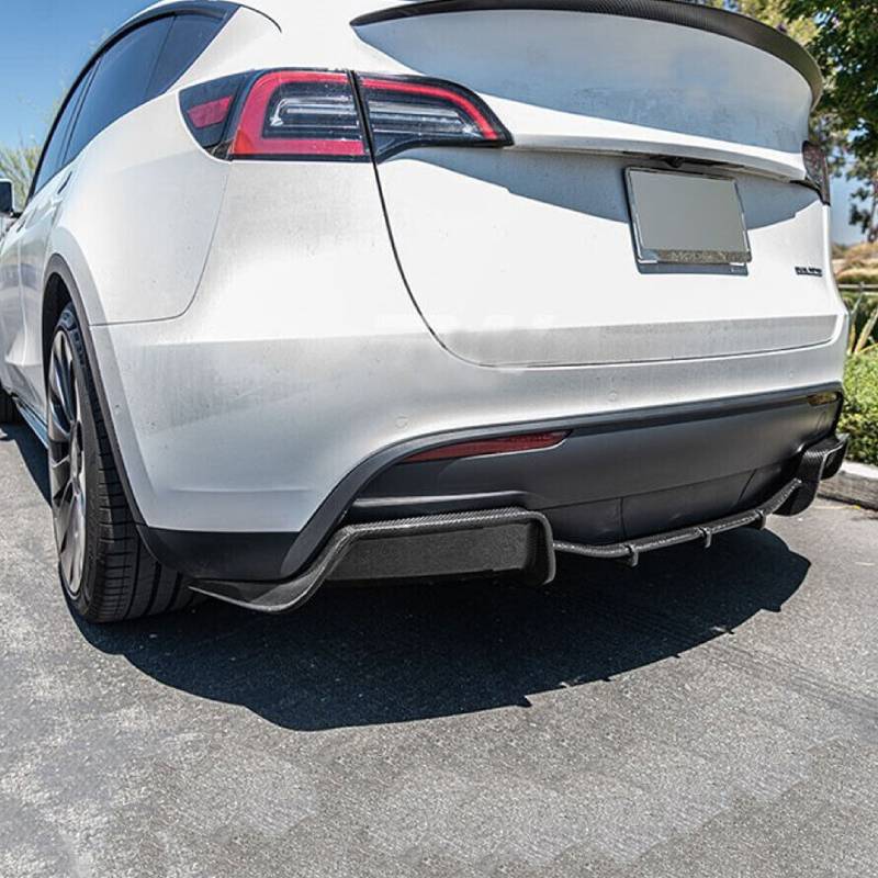 TESEVO Real Carbon Fiber Rear Diffuser Trunk Lip for Model Y - Tesevo