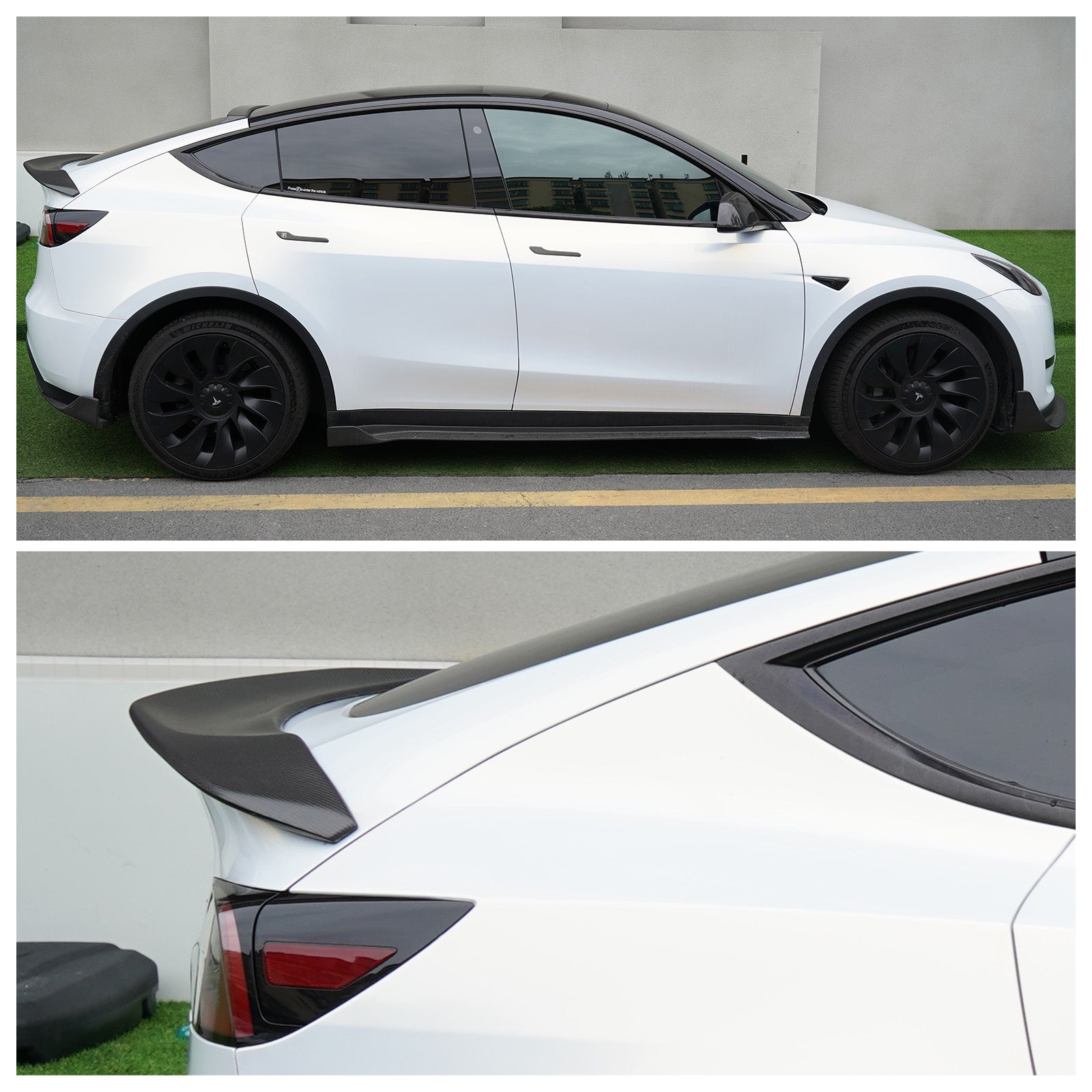 TESEVO V-Style Spoiler Real Carbon Fiber for Tesla Model 3/Y-TESEVO