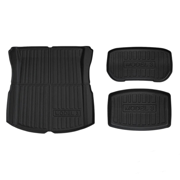 TESEVO Trunk Mat All Weather TPE Front/Rear for Model 3 Highland - Tesevo