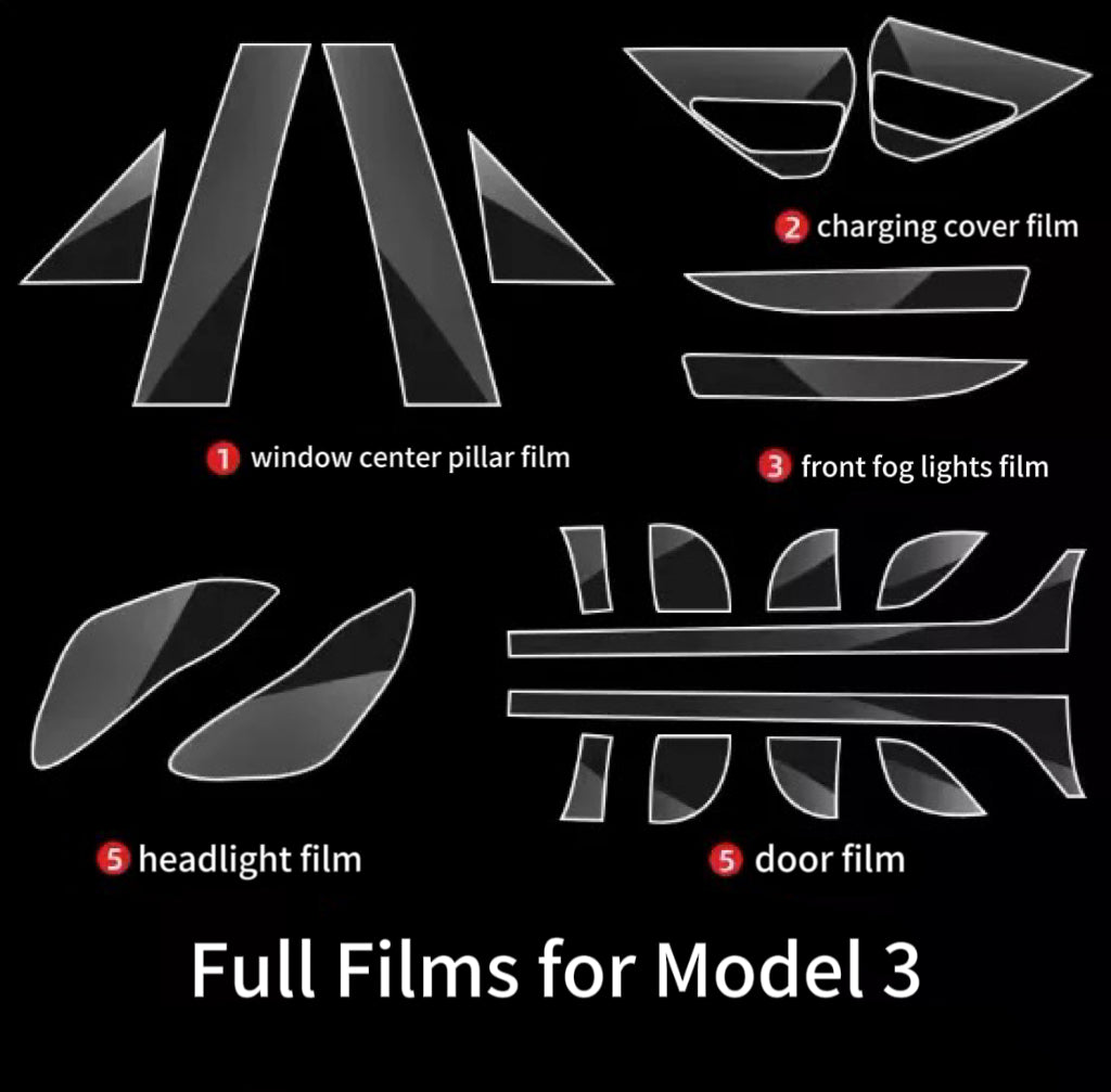 TESEVO Full Protective Film Kits for Tesla Model 3/Y - Tesevo