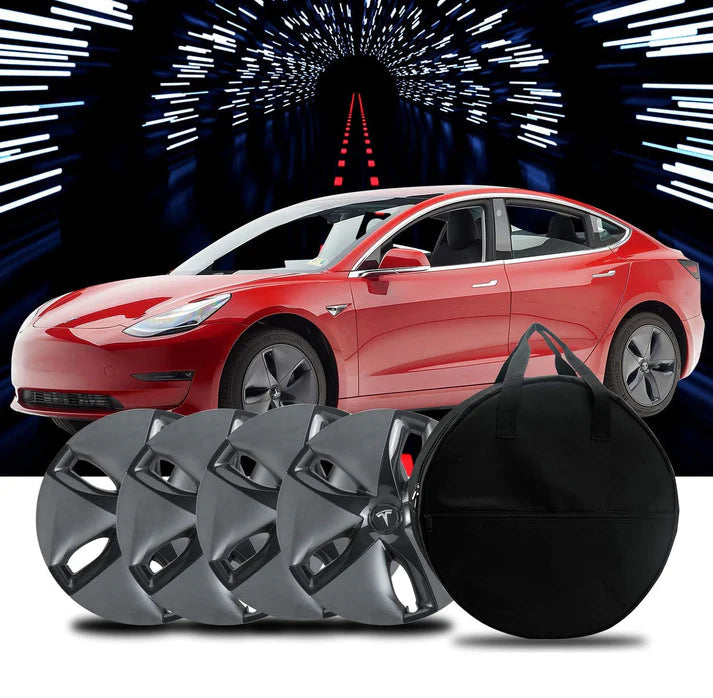 TESEVO Wheel Cover Storage Hub Cap Storage Bag for 2017-2023 Model 3 Model Y 18¡± 19¡± Wheel Cover - Tesevo