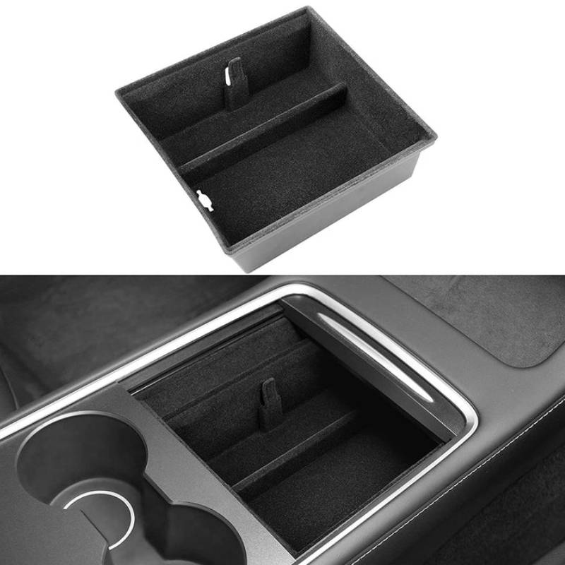 TESEVO Center Console Organizer Tray with Sunglass Holder for Model 3/Y-TESEVO