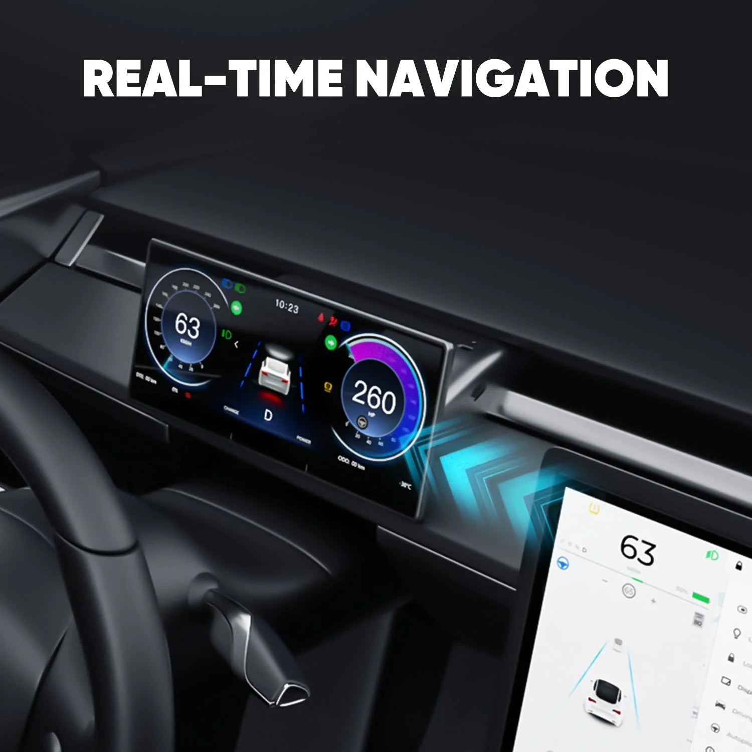 TESEVO 9¡®¡¯ Screen Dashboard Display With Carplay & Android Auto for Model 3/Y - Tesevo