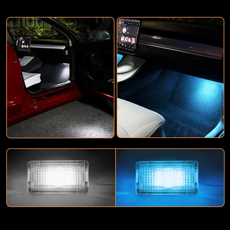 TESEVO Footwell Ambient LED Light suitable for Model 3/Y/X/S (Pack of 4) - Tesevo