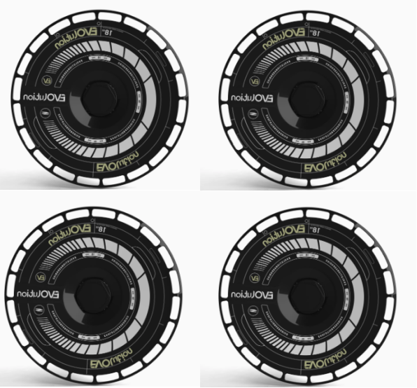 Tesevo Aero Wheel Covers Masked Rider Sticker for Model 3/Y - Tesevo