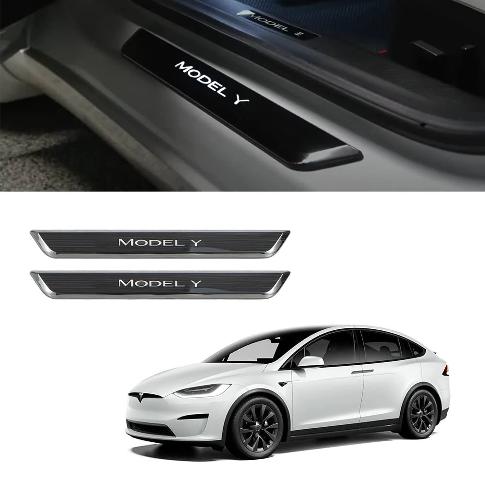 TESEVO LED Illuminated Door Sills Protector Front & Rear for Model Y-TESEVO