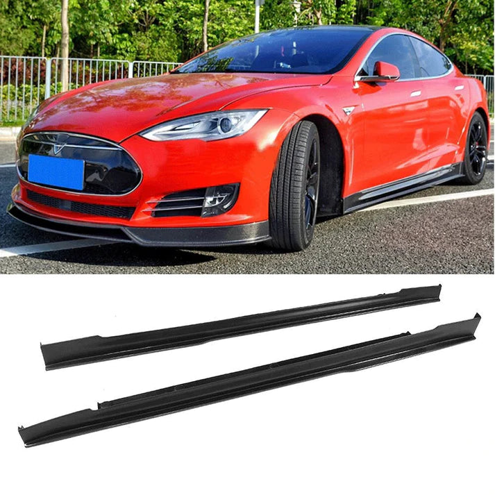 TESEVO Real Carbon Fiber Revo-Style Side Skirts for Model S-TESEVO