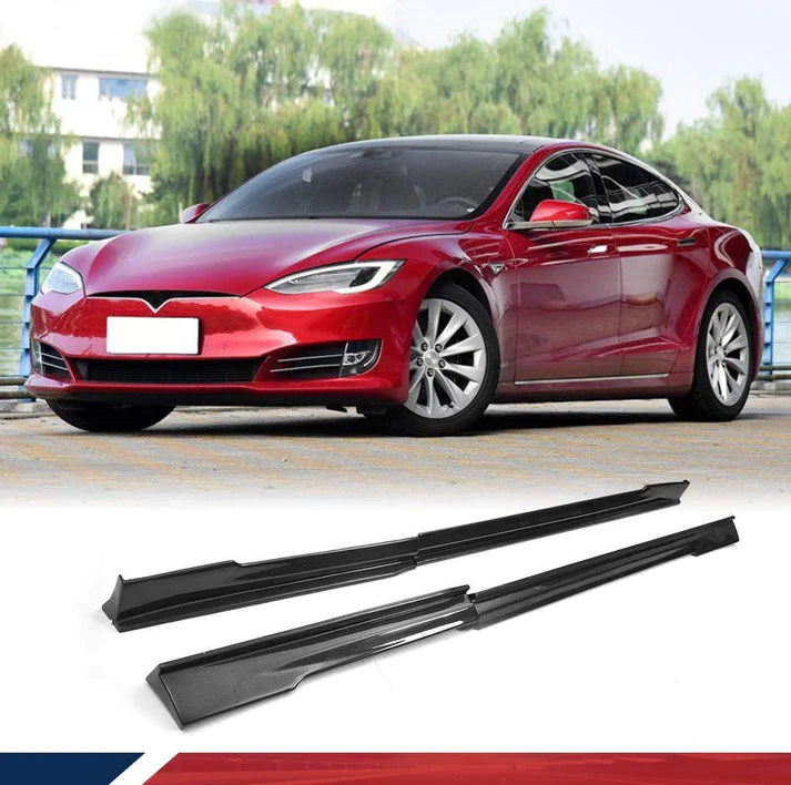 TESEVO Real Carbon Fiber REVOZPORT-Style Side Skirts for Model S-TESEVO