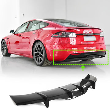 TESEVO Real Carbon Rear Diffuser Lip Spoiler for Model S - Tesevo