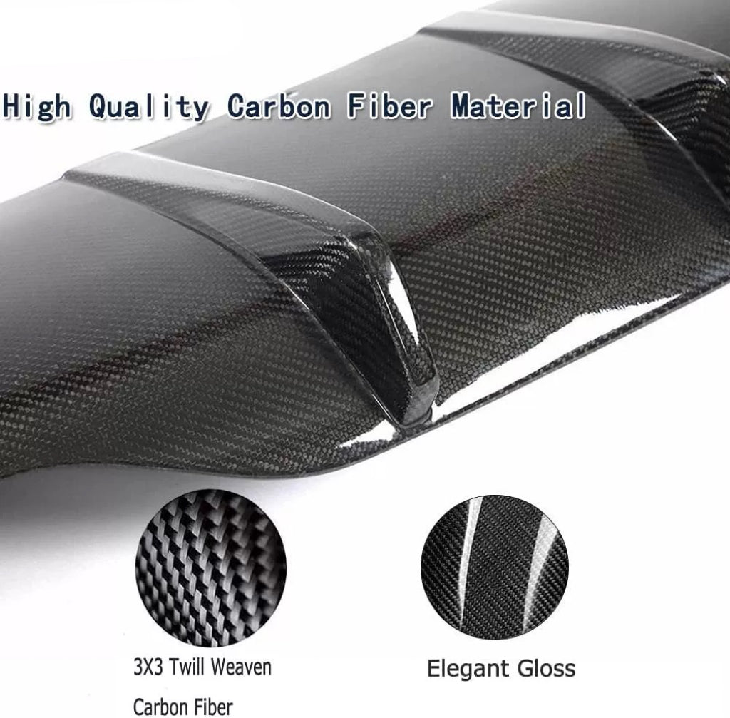 TESEVO Real Carbon Rear Diffuser Lip Spoiler for Model S - Tesevo