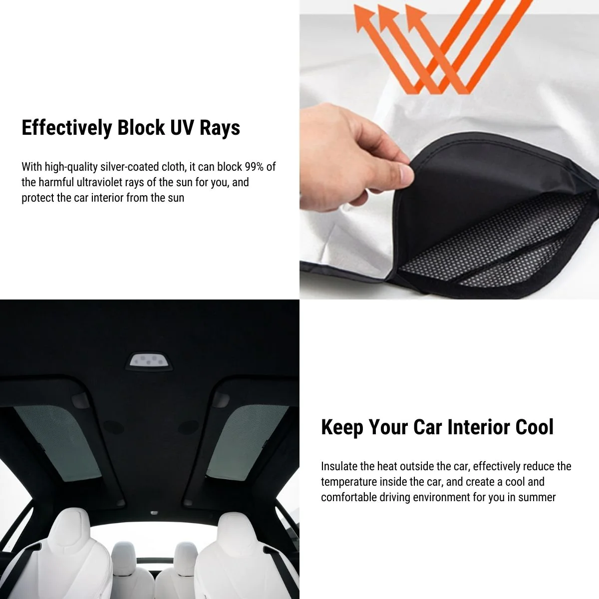 TESEVO Side Car Window Sunroof Sunshades for Model X - Tesevo