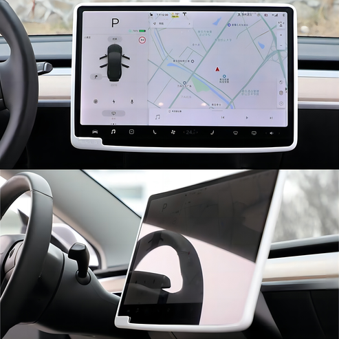 TESEVO Silicone Central Screen Protector Frame for Model 3/Y - Tesevo