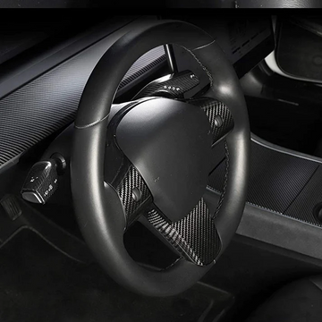 TESEVO Steering Wheel Middle Trim Cover Full Wrap-around for Model 3/Y-TESEVO