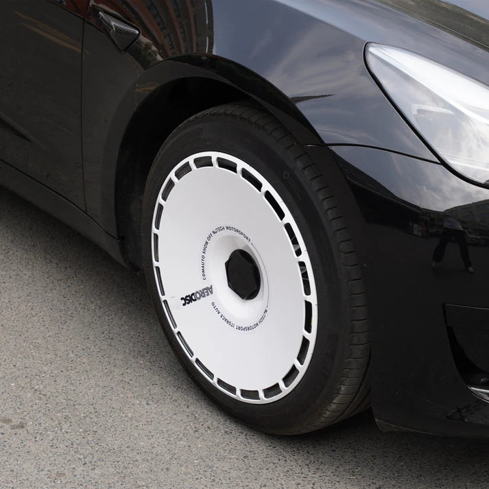 Tesevo Aero Wheel Covers Masked Rider Sticker for Model 3/Y - Tesevo