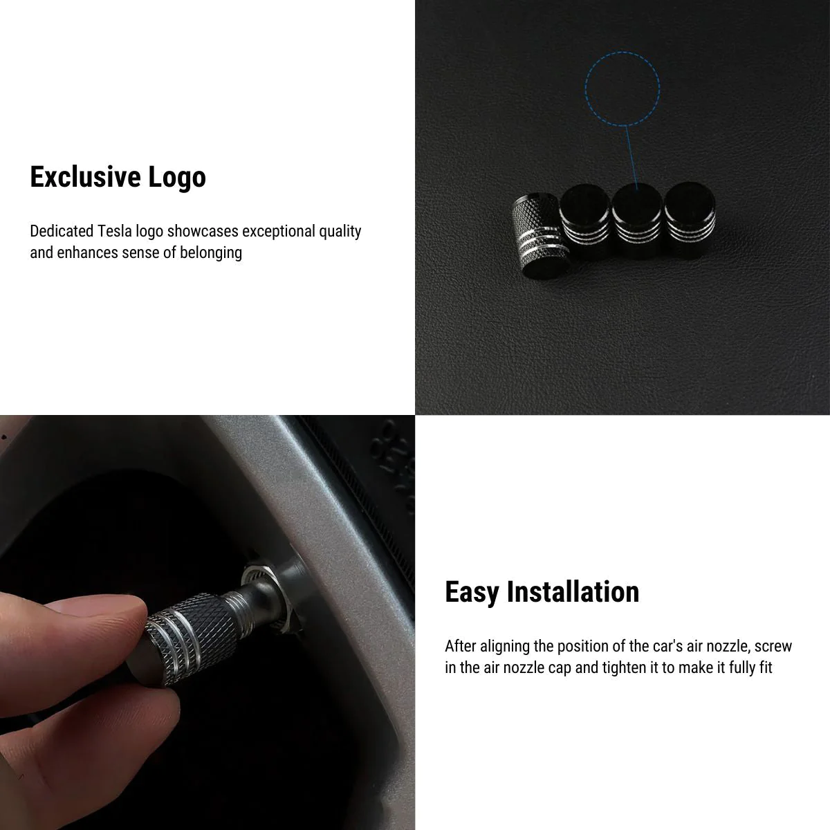 TESEVO Valve Stem Caps for Model 3/Y/S/X-TESEVO