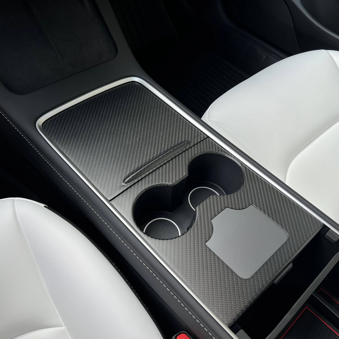 TESEVO Center Console Wrap Dry Carbon Fiber for Model 3/Y - Tesevo