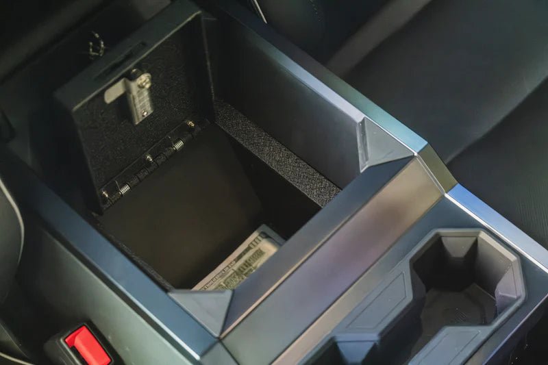 Anti - Theft Center Console Safe Lockbox for Cybertruck - Tesevo