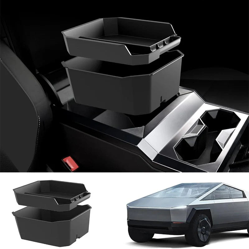 Armrest Storage Box Double Layer for Cybertruck - Tesevo