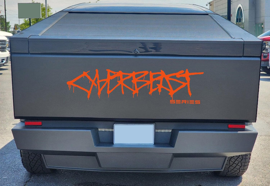 Cybertruck Tailgate Graffiti Logo Vinyl Decal - Tesevo