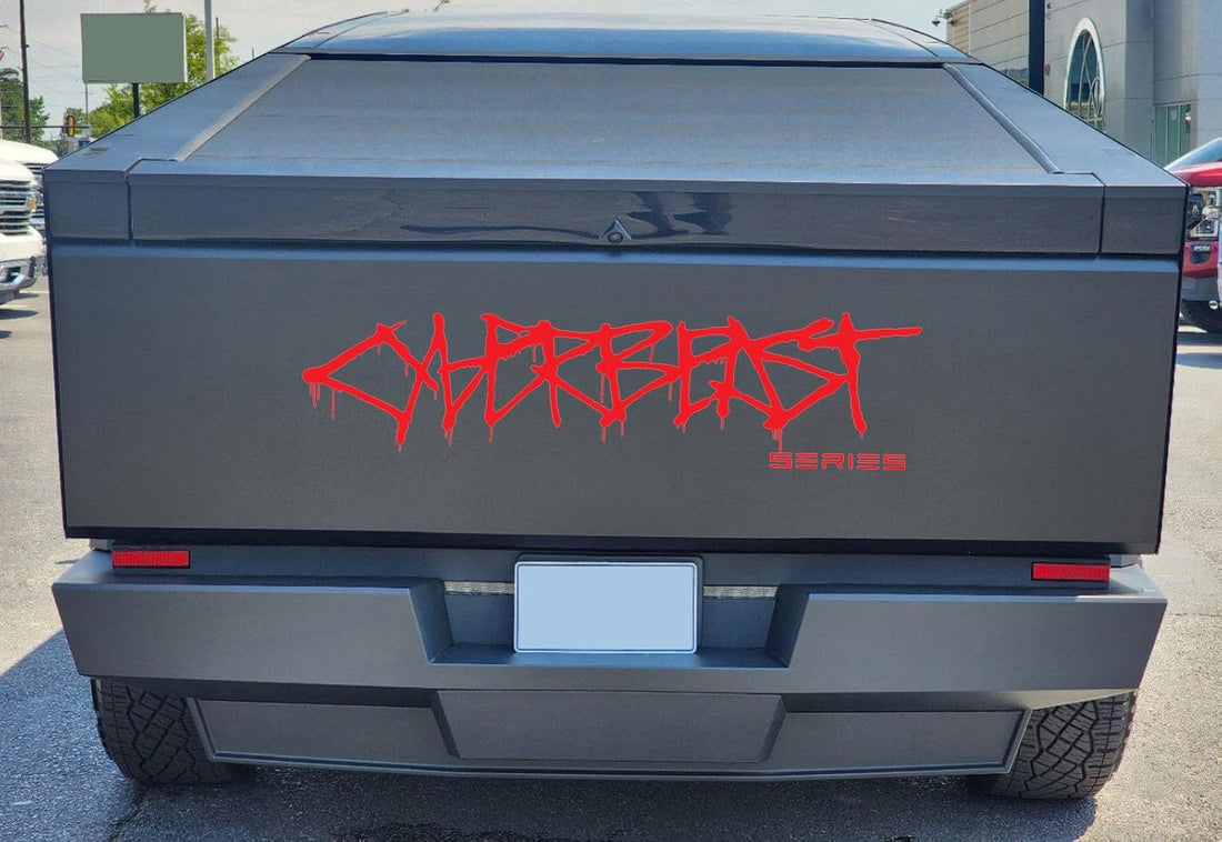 Cybertruck Tailgate Graffiti Logo Vinyl Decal - Tesevo