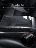 Dry Carbon Fiber Armrest Box Trim Cover for Cybertrunk - Tesevo