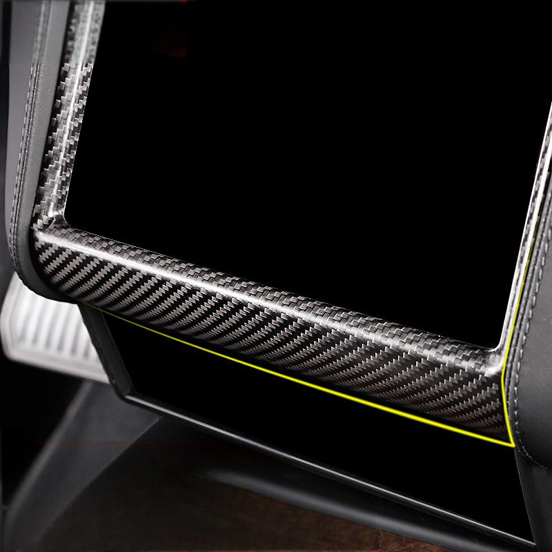 Dry Carbon Fiber Center Display Frame Overlay for Model S/X 2012 - 2020 - Tesevo