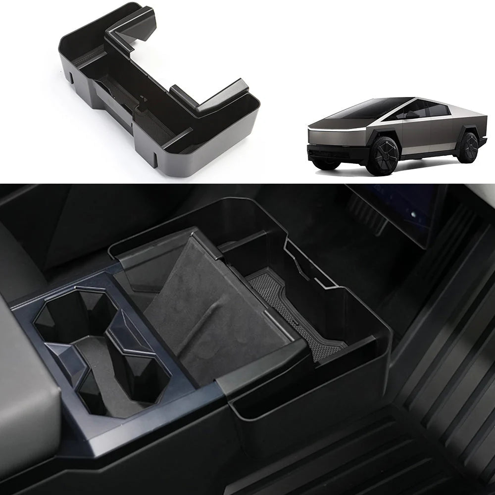 Extended Center Console Organizer Storage Box for Cybertruck - Tesevo