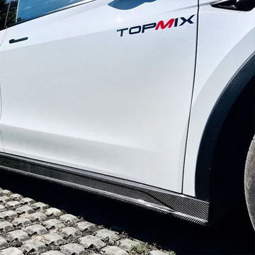 TESEVO Carbon Fiber Side Skirts TOPMIX for Model Y - Tesevo