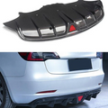 TESEVO Real Carbon Fiber Rear Diffuser with Lights for Model 3 - Tesevo