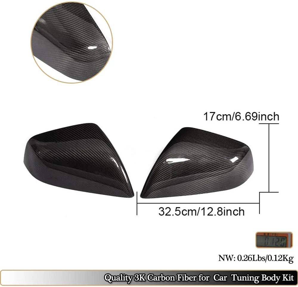 TESEVO Real Carbon Mirror Cover for Model X - Tesevo