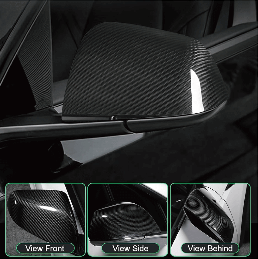 TESEVO Real Carbon Fiber Mirror Cover for Model 3/Y ( OEM Style )-TESEVO