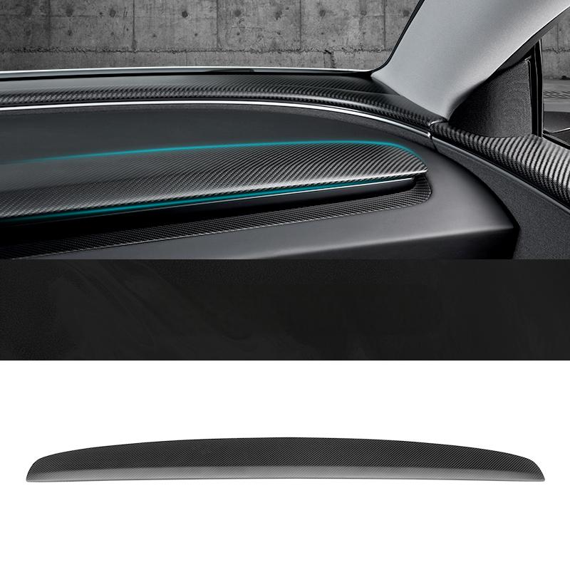 Real Dry Carbon Fiber Dash Cover Overlay for Model 3 Highalnd & New Model Y - Tesevo