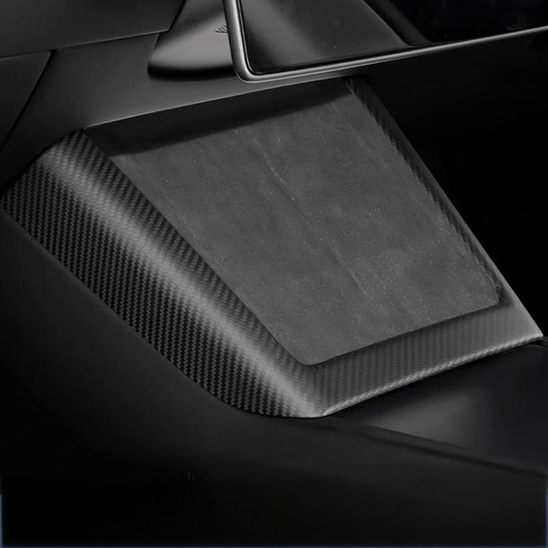 Real Dry Carbon Fiber Wireless Charging Frame for New Model Y & Model 3 Highland - Tesevo