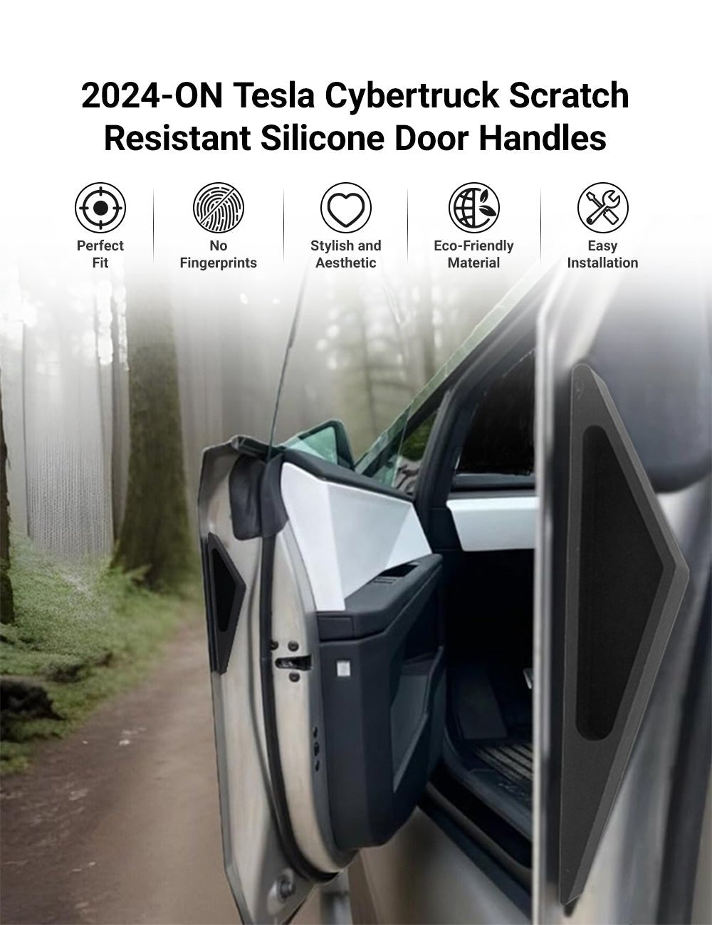 Scratch - Resistant Silicone Door Handles for Tesla Cybertruck - Tesery Official Store