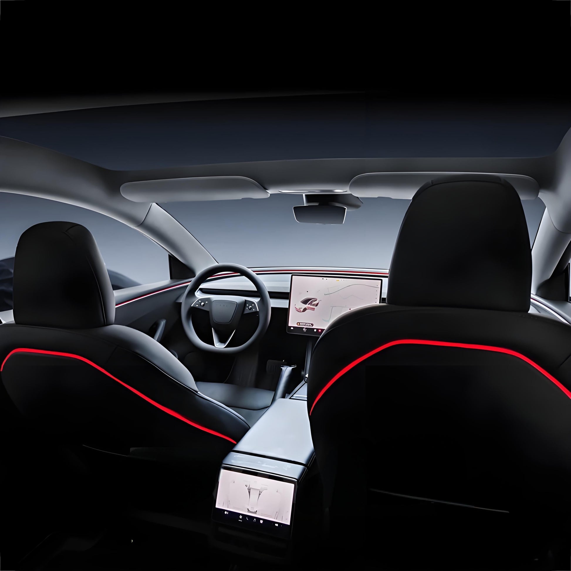 Seat Back Ambient Lighting for Tesla Model 3 Highland (2PCS) - Tesery Official Store