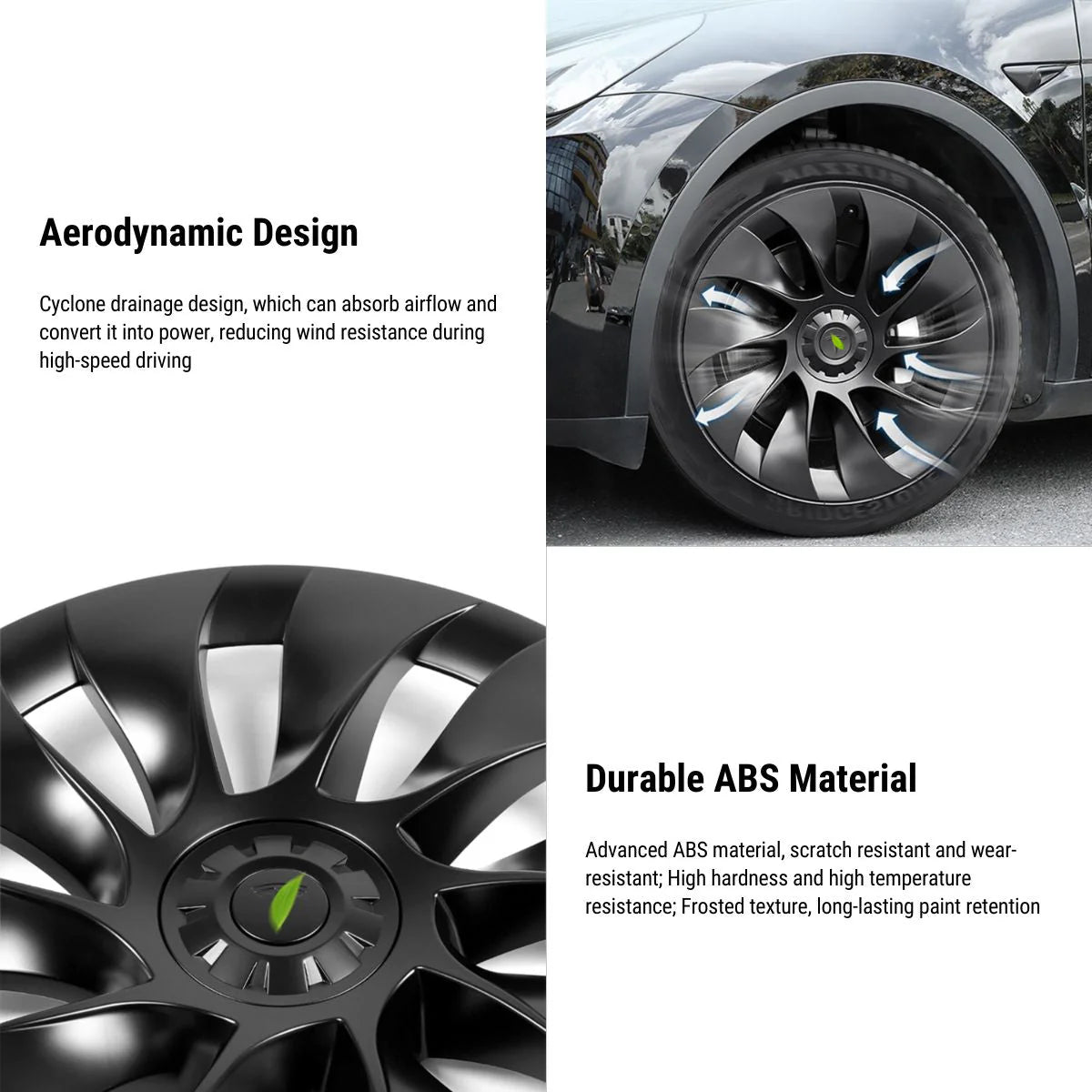 Tesevo 19' Wheel Covers for Model 3 2021 - 2023.10 (4PCS) - Tesevo