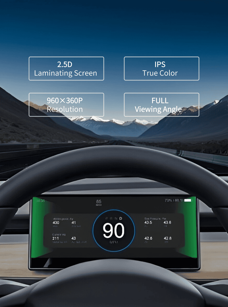 TESEVO 6.2'' Dashboard Screen Display for Model 3 Highland/Model Y - Tesevo