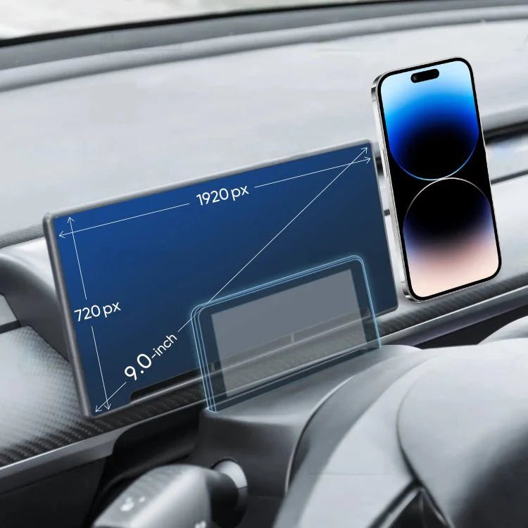 TESEVO 9‘’ Screen Dashboard Display With Carplay & Android Auto for Model 3/Y - Tesevo