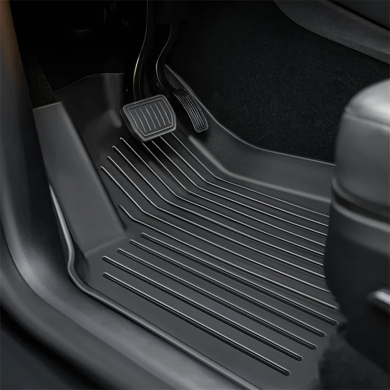 TESEVO All Weather TPE Floor Mats for Tesla Model Y 7 Seats 2021 - Present [Left Rudder] - Tesevo