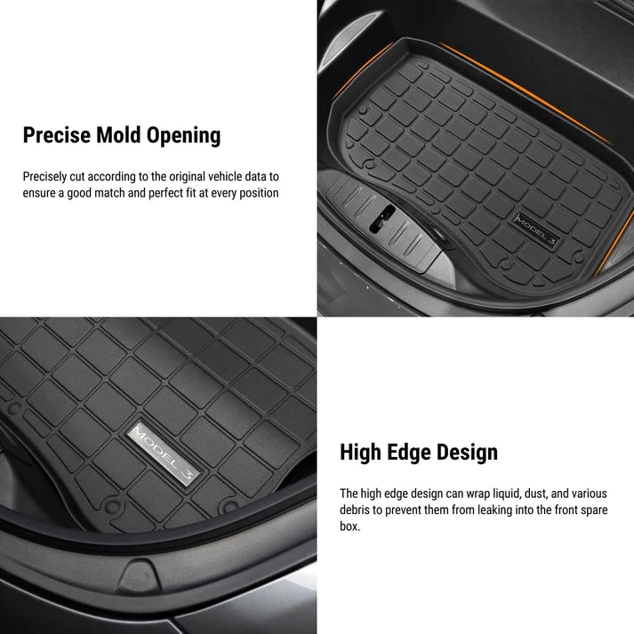 TESEVO All Weather TPE Front/Rear Trunk Mat for Model 3 - Tesevo